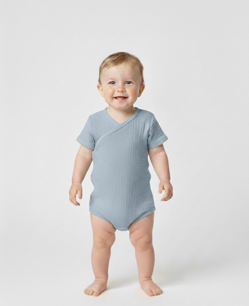 Baby Bodysuit Short/Blueberry