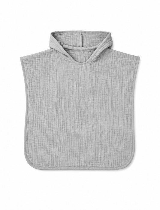 Müslin Bebek Pançosu – Gri | %100 Pamuk Kapüşonlu Panço