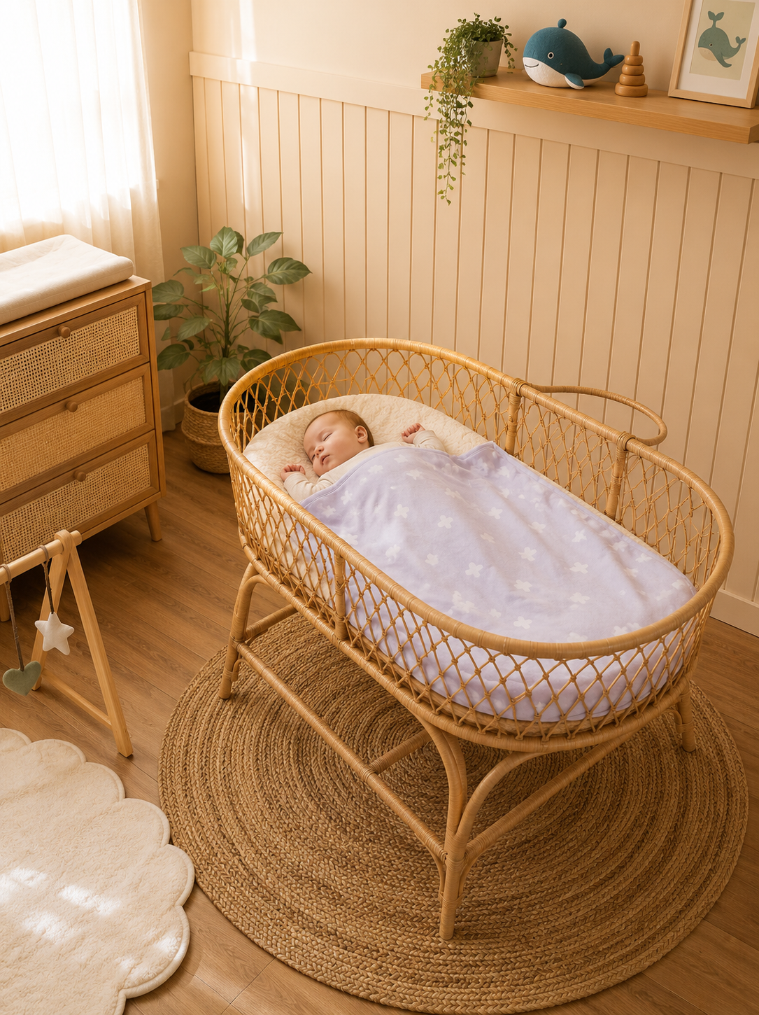 Bambu Müslin Bebek Battaniyesi |Açık Gri