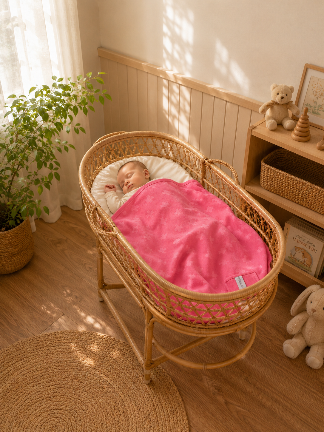 Bambu Müslin Bebek Battaniyesi |Pembe