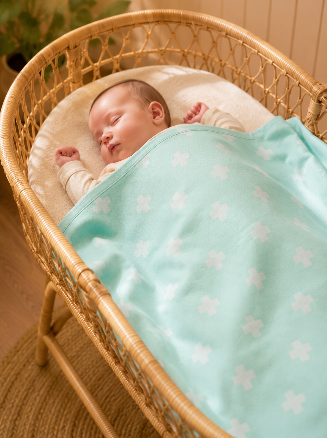 Bambu Müslin Bebek Battaniyesi |Su Yeşili